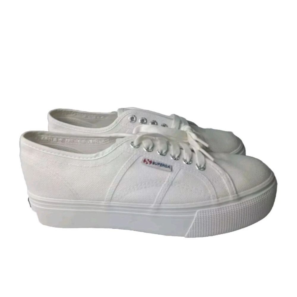 SuperGa 2790 Platform Sneakers  Women's Size 10 Shoes White